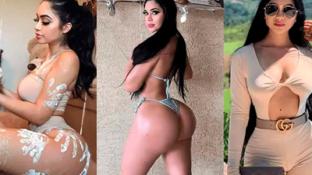 Jailyne Ojeda follando en cuatro patas con el amigo