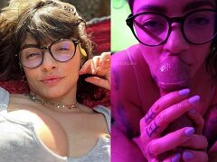 Julice una joven gamer mamando guebo