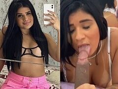 Buen video porno de Thayna mamando verga pov