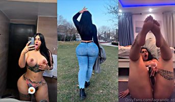 Dominicana de culo enorme masturbandose con un vibrador