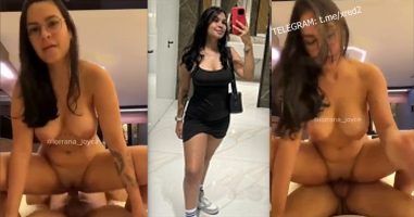 Lorrana Joyce tetona brasileña montando verga