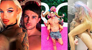 Damian Oliver Y Sophie Anderson teniendo sexo en un baño publico