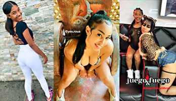 Dominicanas rous salvaje con madeline y betty haciendo show de strippers