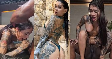 Thainá Crispim tatuada temina montando vergas