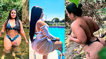 Liseth casas se graba bañandose desnuda en el rio