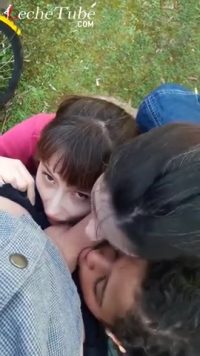 Trio con tres putitas del cole