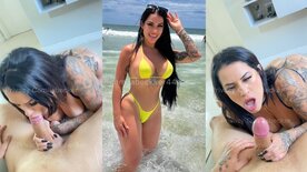 Tetona camila Becker chupando una polla grande