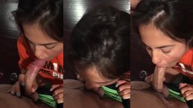 Experta chupando polla gruesa larga