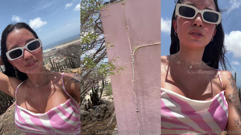 Culona karol rosado se desnuda en publico