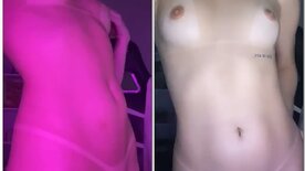 Adolescente de tetas pequeñas se graba mostrando su coño