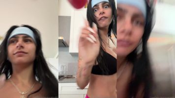 Mia khalifa seduce en ropa interior con sus grandes tetas