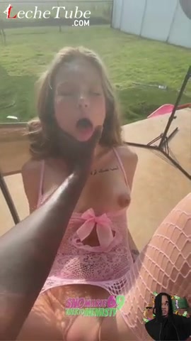 Follada duro al aire libre por una polla negra
