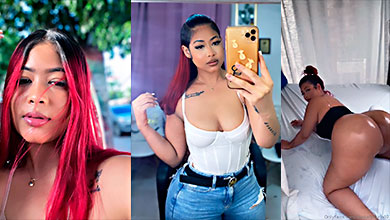 Dominicana clowy dilone con un plug anal en el culo