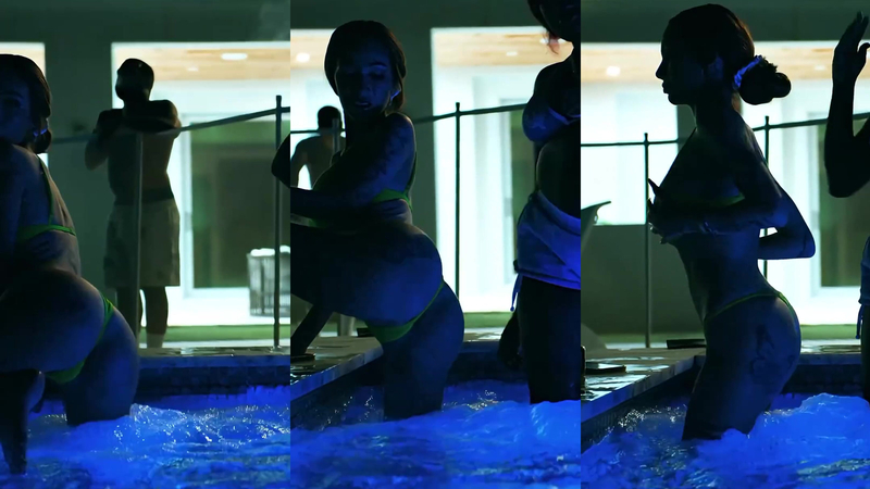Bhadbhabiexrated bailando twerking en la piscina